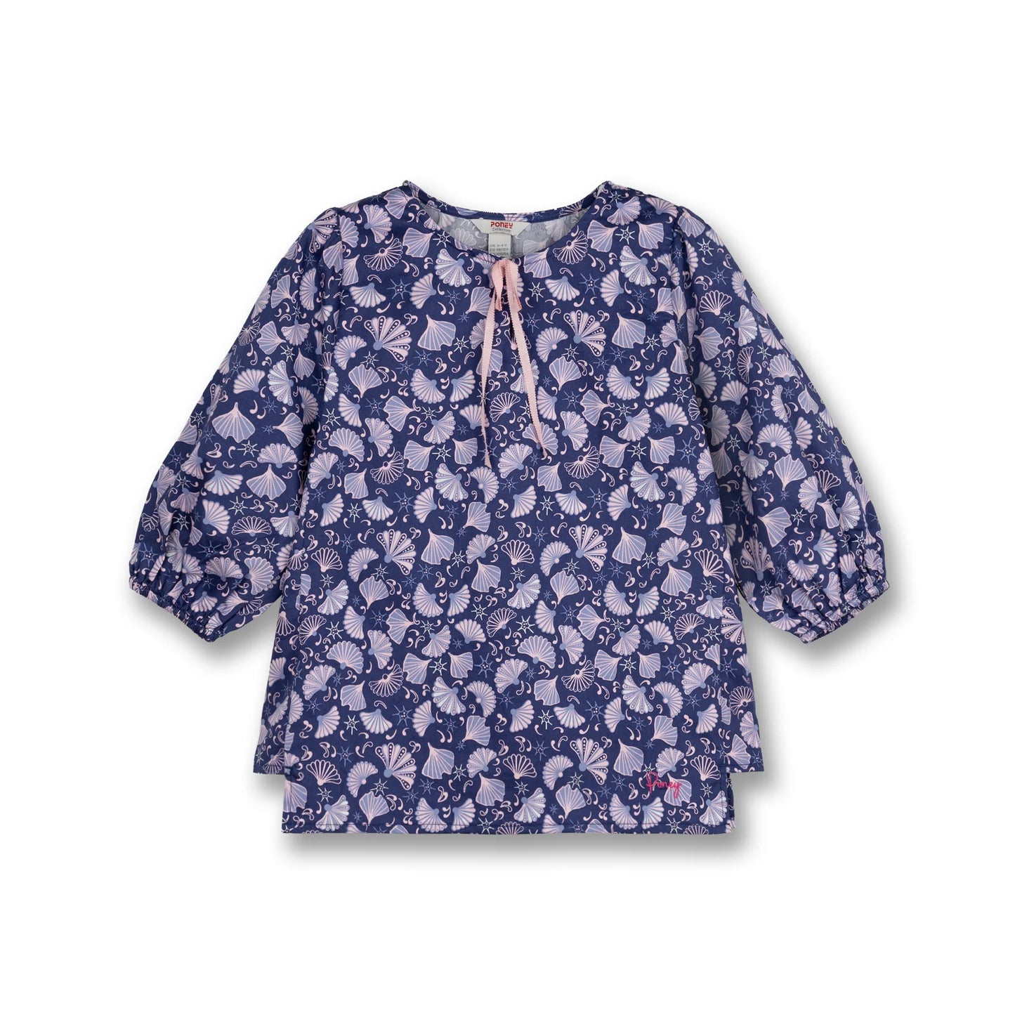 Poney Girls Navy Long Sleeve Blouse