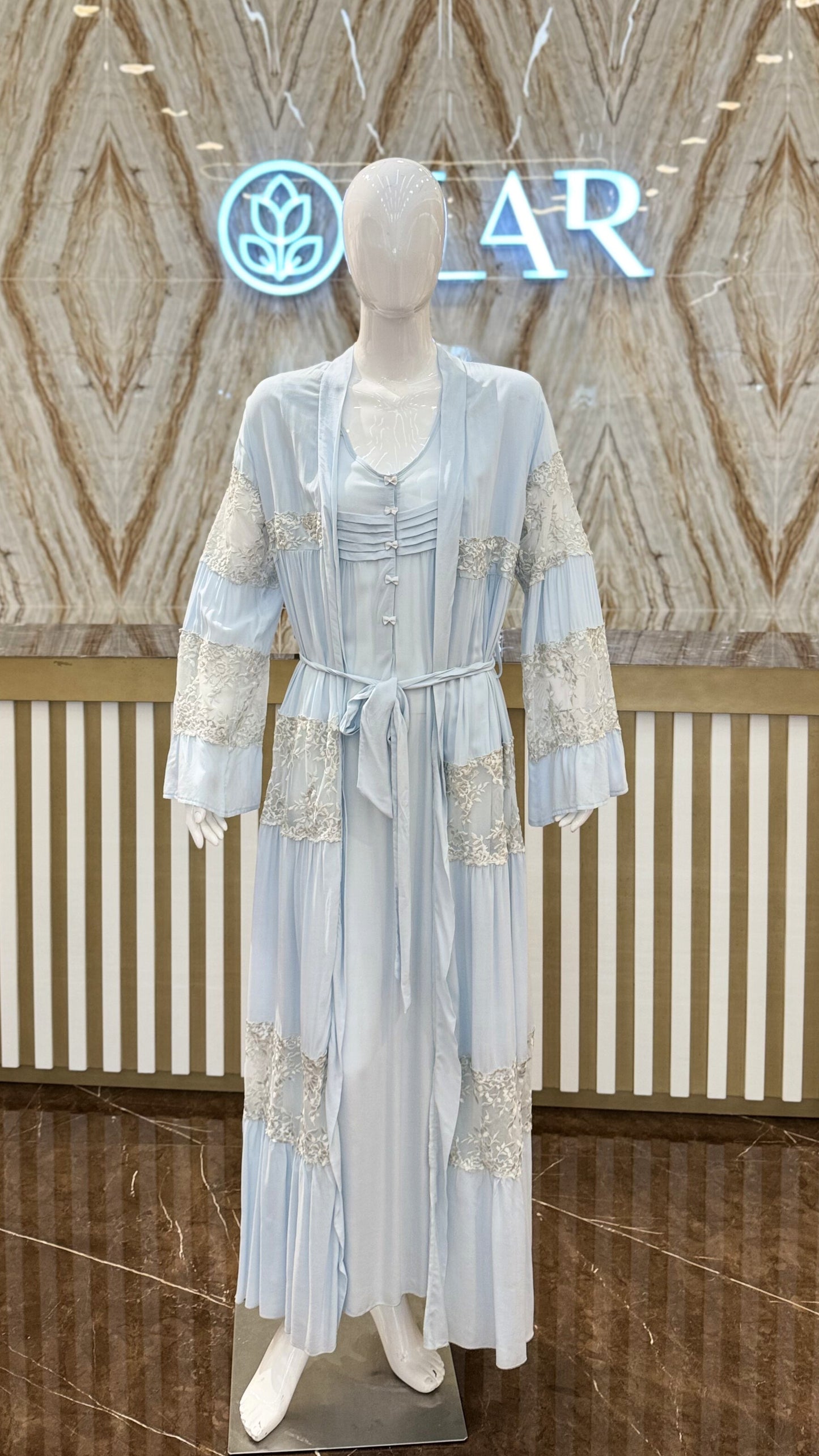 2PC. SET JALABIYA 24001 B.Blue