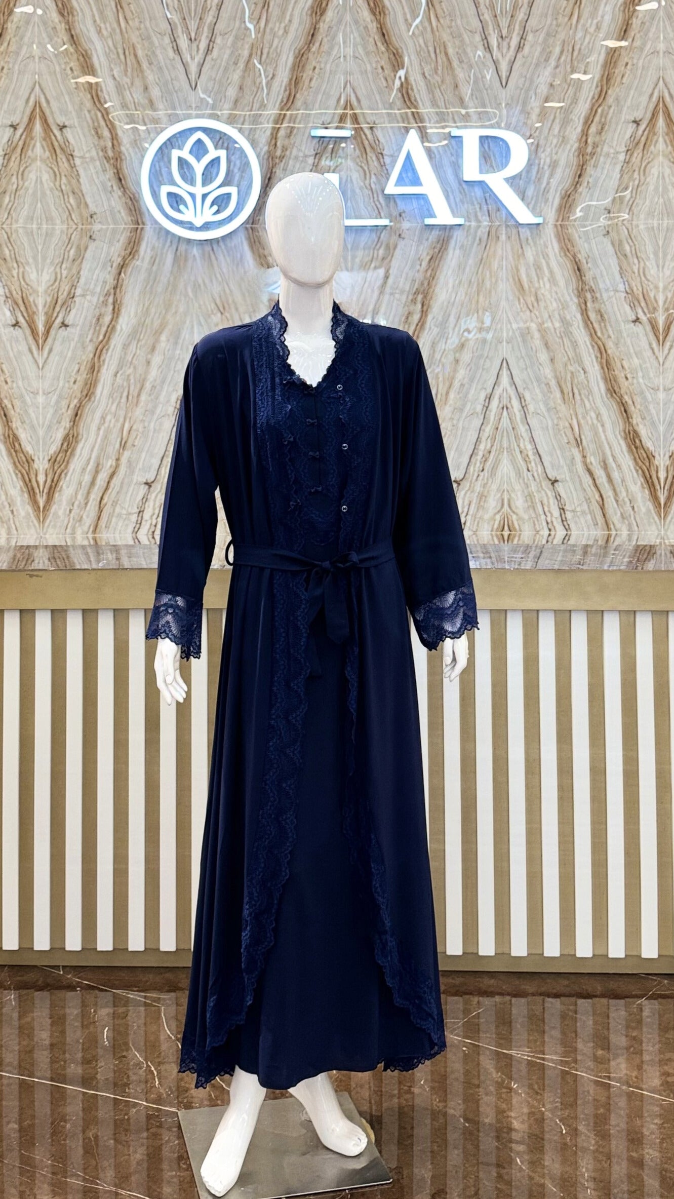 2PC. SET JALABIYA 42330 Navy Blue