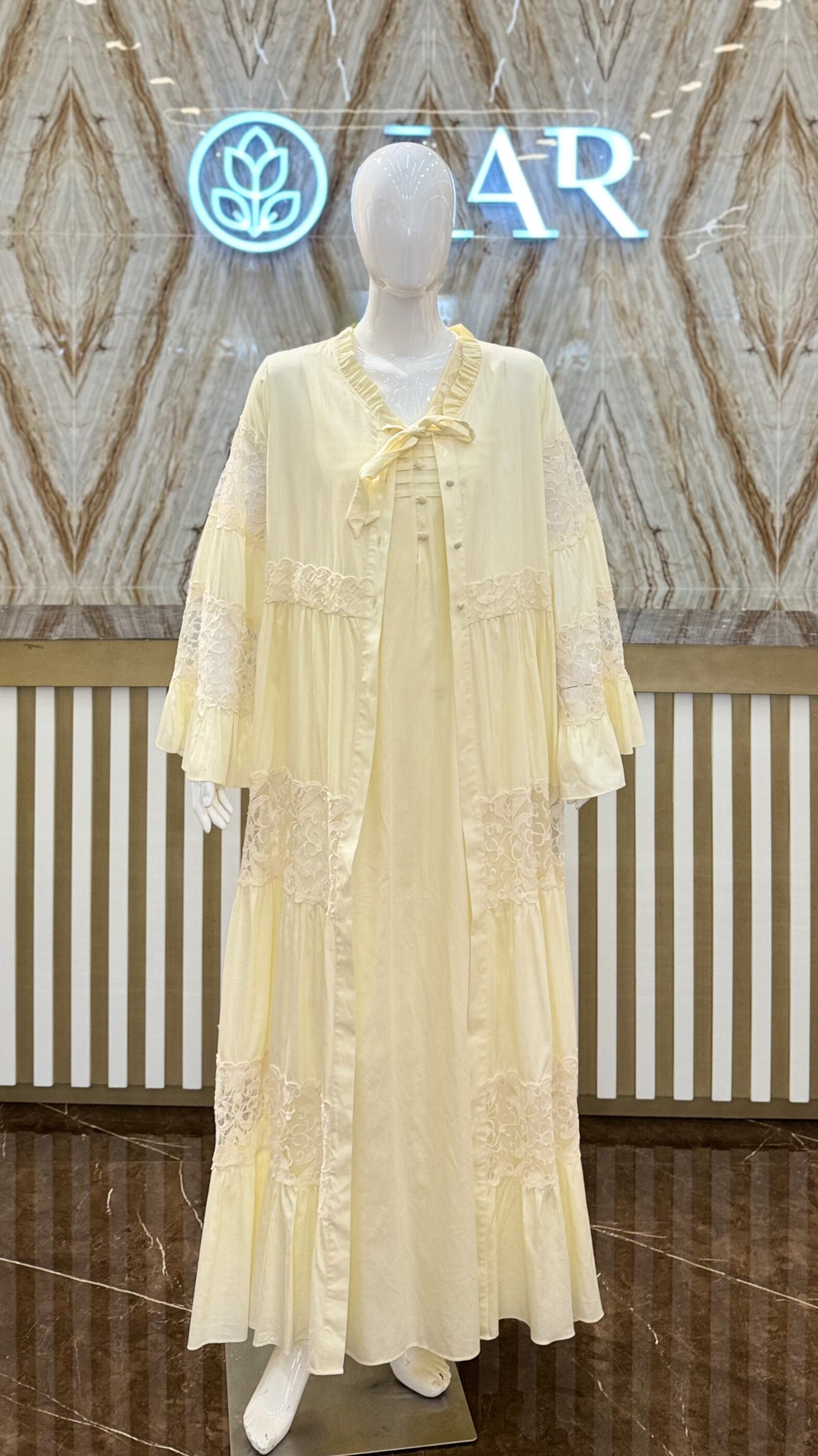 2PC. SET JALABIYA 38414 IVORY