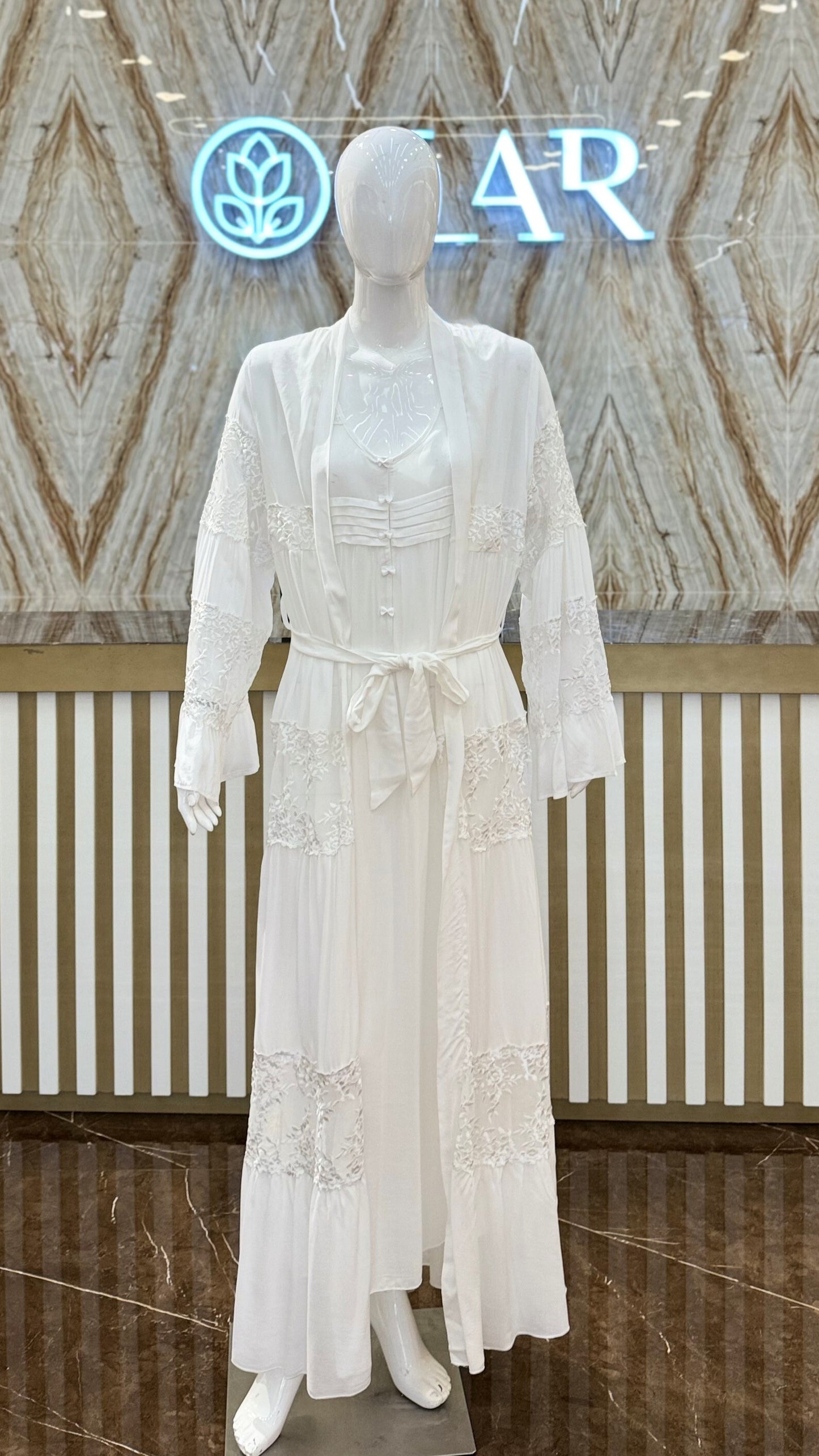 2PC. SET JALABIYA 24001 OFF WHITE