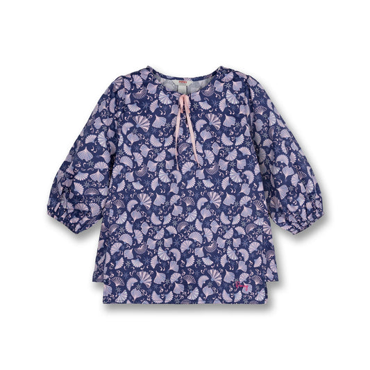 Poney Girls Navy Long Sleeve Blouse