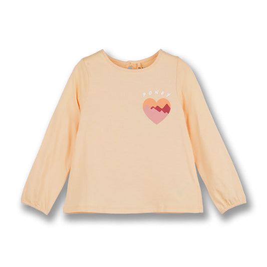Poney Girls Orange Funshiney Mountain Long Sleeve Top
