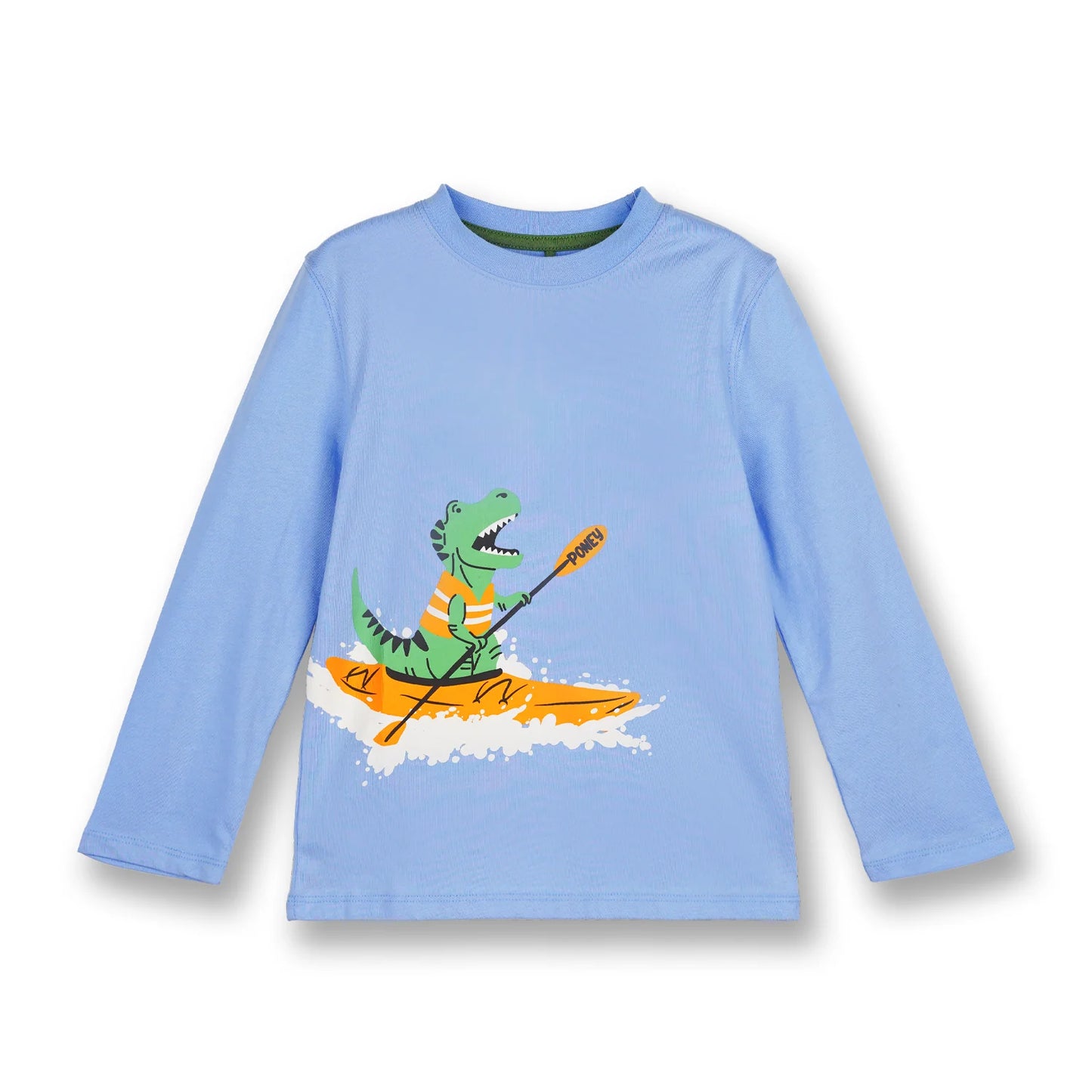 Poney Boys Blue Kayak Time! Long Sleeve Tee