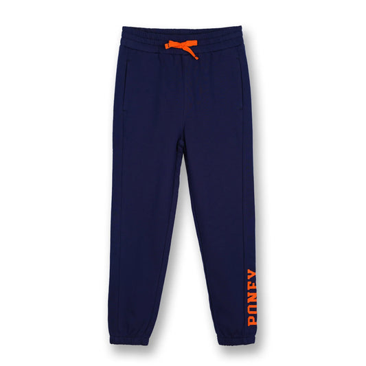 Poney Boys Grey Side Print Logo Cut & Sew Jogger