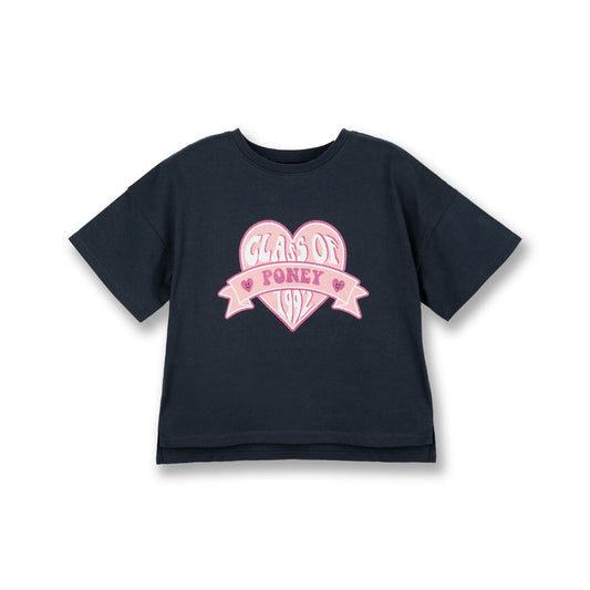 Poney Girls Dark Grey Class Of Poney 1992 Short Sleeve Tee