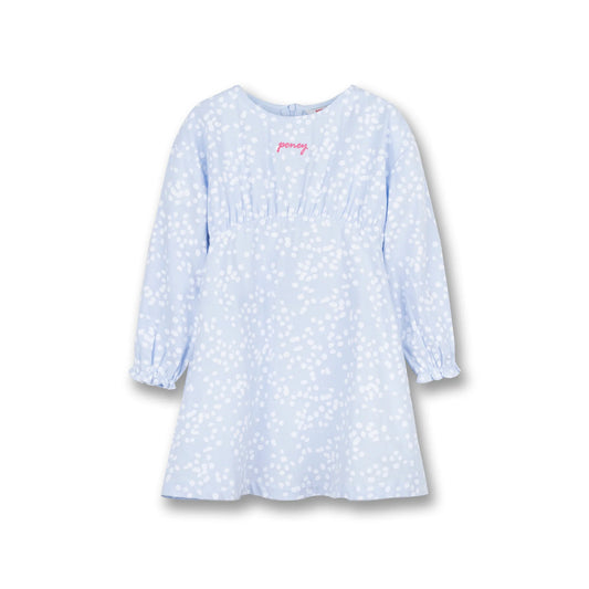 Poney Girls Light Blue Nantucket Breeze Long Sleeve Dress