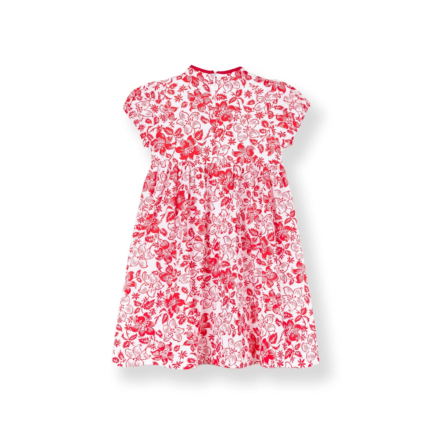 Red Blooming Crimson Sleeve Dress