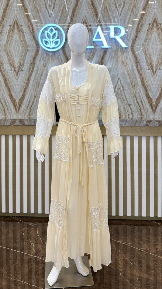 2PC. SET JALABIYA 24001 IVORY