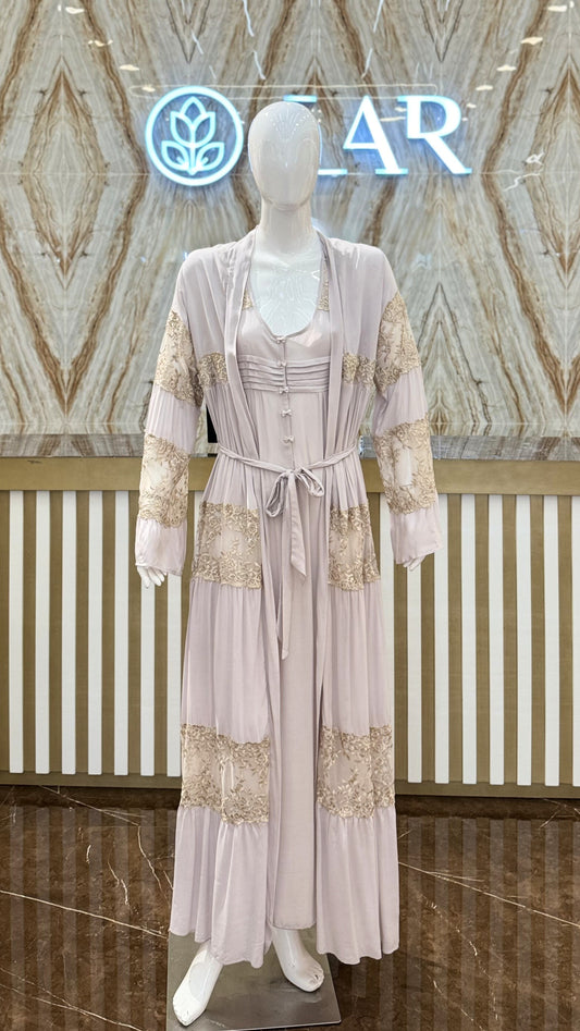 2PC. SET JALABIYA 24001 Beige