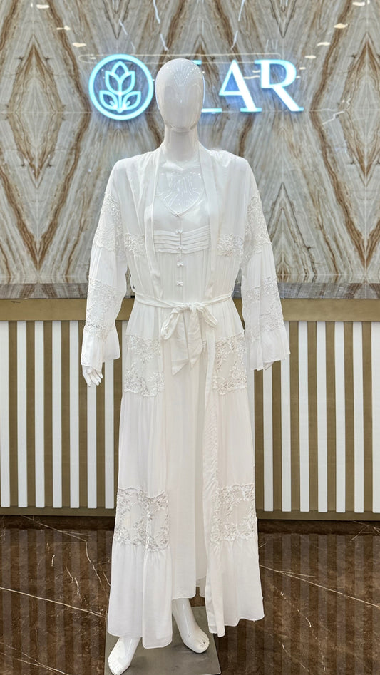 2PC. SET JALABIYA 24001 OFF WHITE