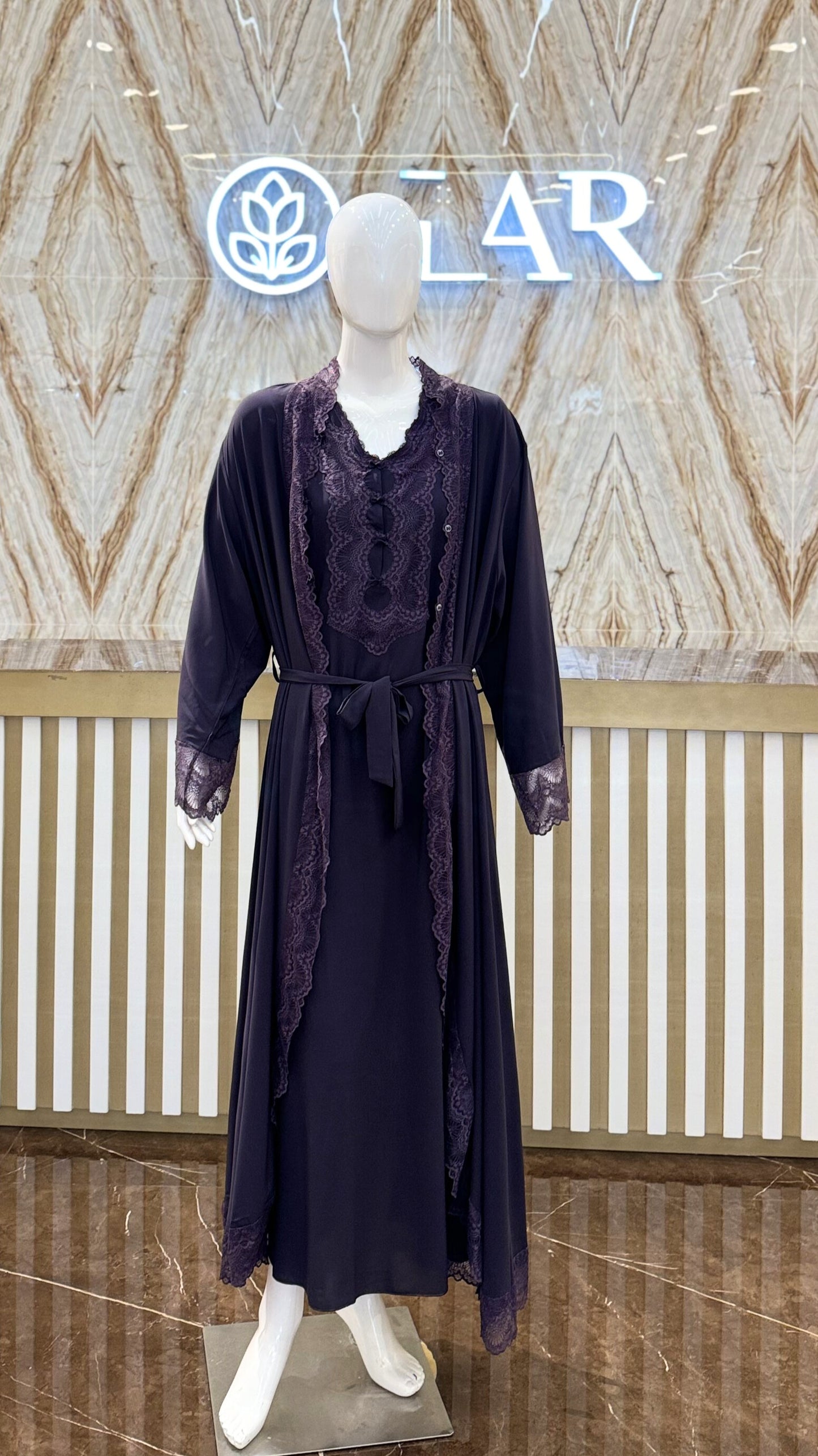 2PC. SET JALABIYA 42330 D.Purple